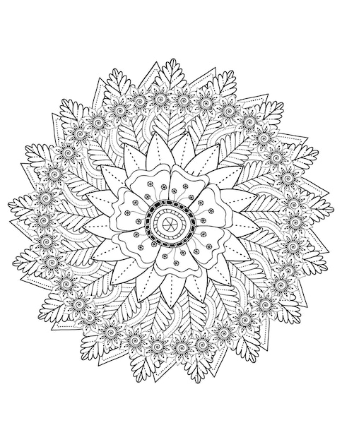 Best Flower coloring mandala and mandala coloring book for adults