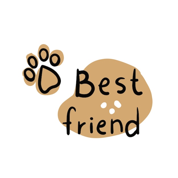 Best friend pet lettering