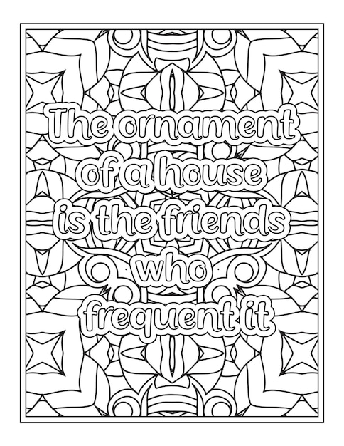 Best Friend Quotes Coloring Page KDP Interior