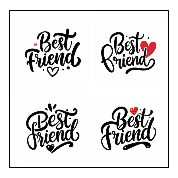 Vector best friend vector illustration