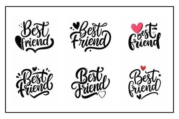 Vector best friend vector illustration