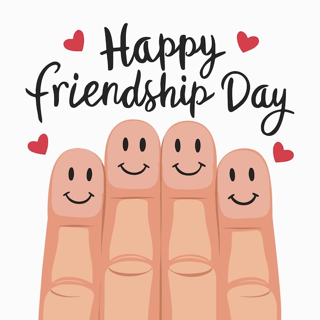 best friends celebrating friendship day vector illustration