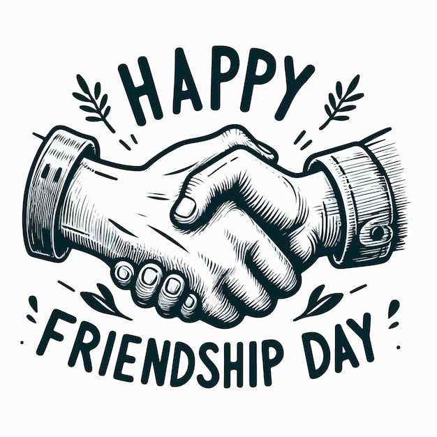 best friends celebrating friendship day vector illustration