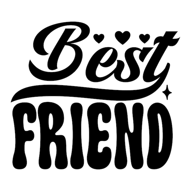 Best friends forever Retro SVG