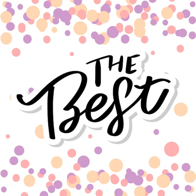 The best hand drawn lettering card with heart the inscription perfect design for greeting cards