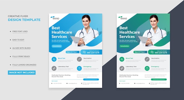 Best Healthcare Service Business flyer easy to edit