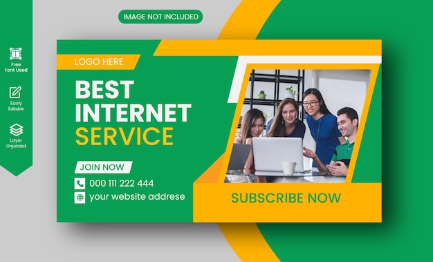 best internet service youtube thumbnail design and banner design