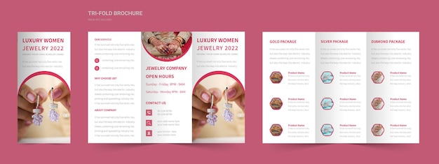 Best Jewelry brochure template Premium Vector