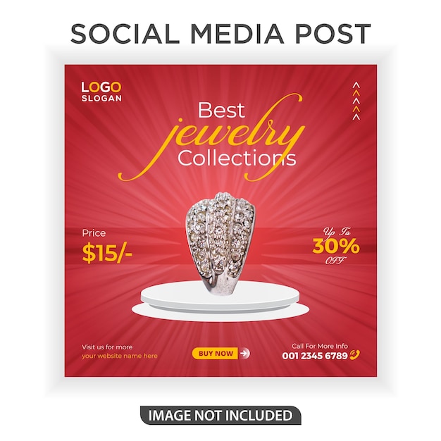 Best jewelry collection social media banner post