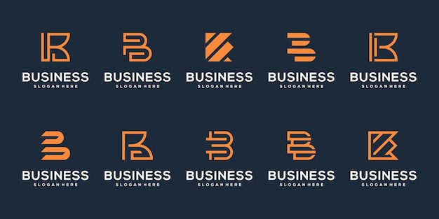 Best logo collection monogram letter B