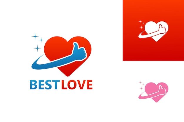 Best Love Logo Template Design Vector Emblem Design Concept Creative Symbol Icon