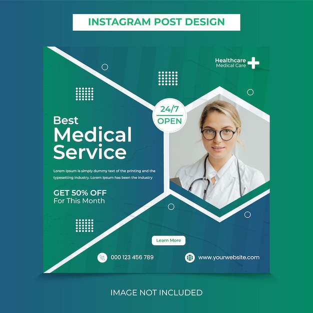 Best Medical healthcare  Instagram post template premium vector