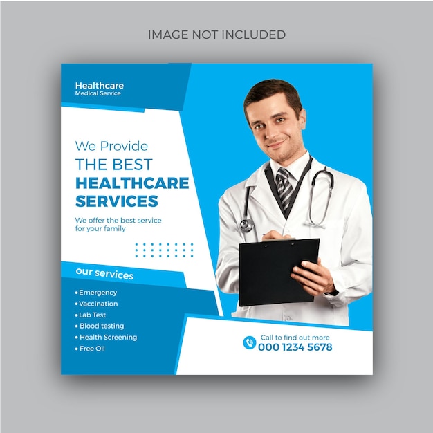 The Best Medical and healthcare for social media post banner template