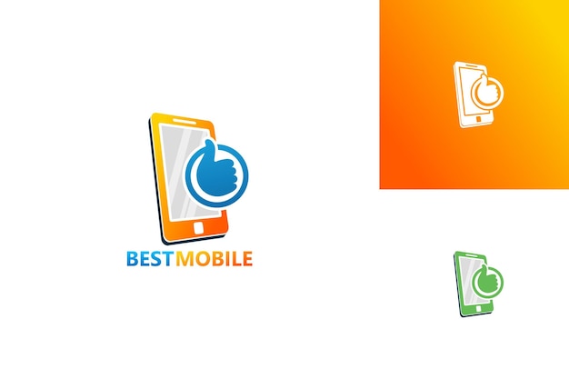 Best Mobile Logo Template Design Vector, Emblem, Design Concept, Creative Symbol, Icon