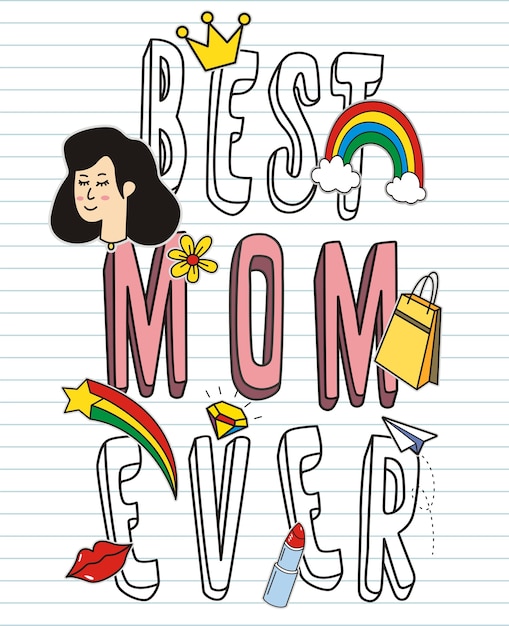 Vector best mom ever