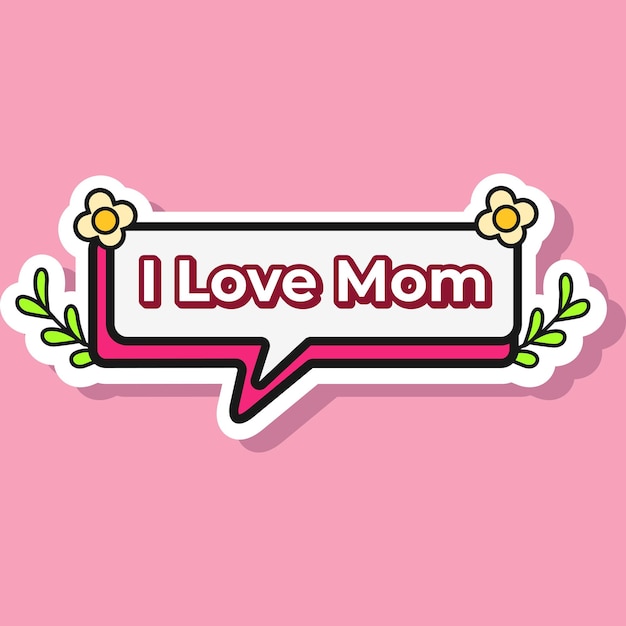 Best mother sticker illustration