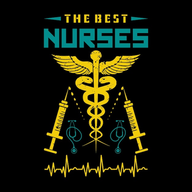 The Best Nurses Typography T-shirt Design