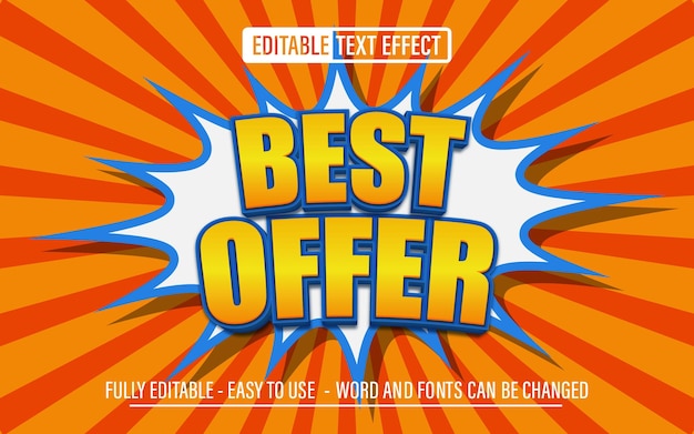 Best Offer 3d editable text effect