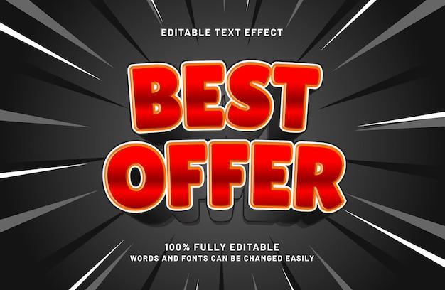 best offer editable text effect in sale text style