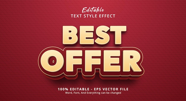 Best Offer Editable Text Effect