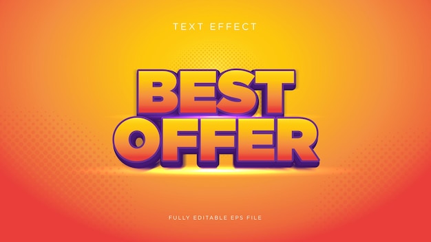 Best Offer Promo Text Effect Banner