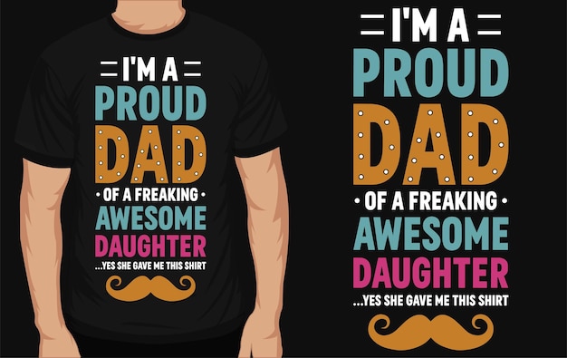 Best papa or dad typographic tshirt design