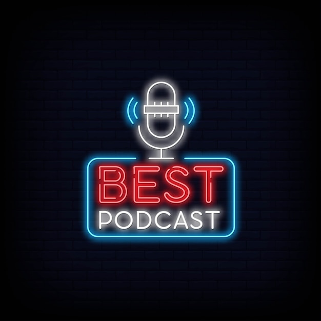 Best podcast neon sign signboard effect