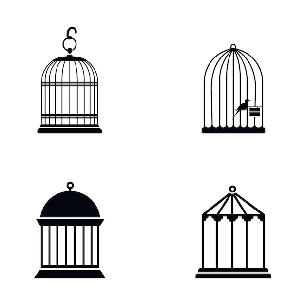 Best Premium HiQuality Bird Cage Vector Clip Art Big Collection With White Background