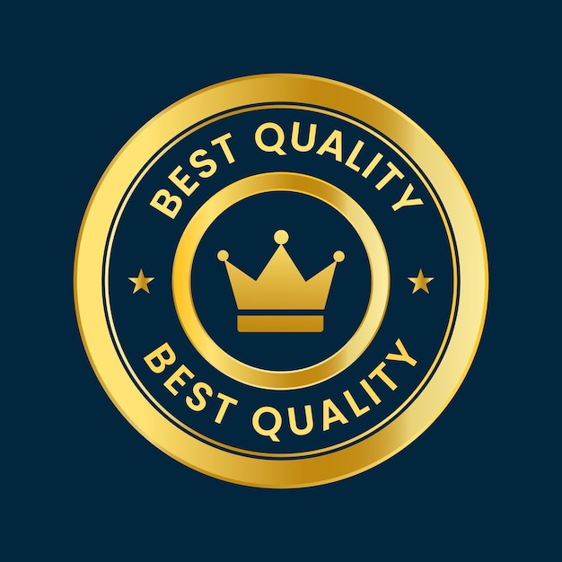 Vector best quality guaranteed gold seal medal with clipping path inclu