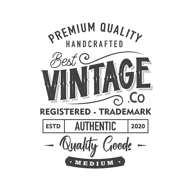 Best retro clothing label vintage