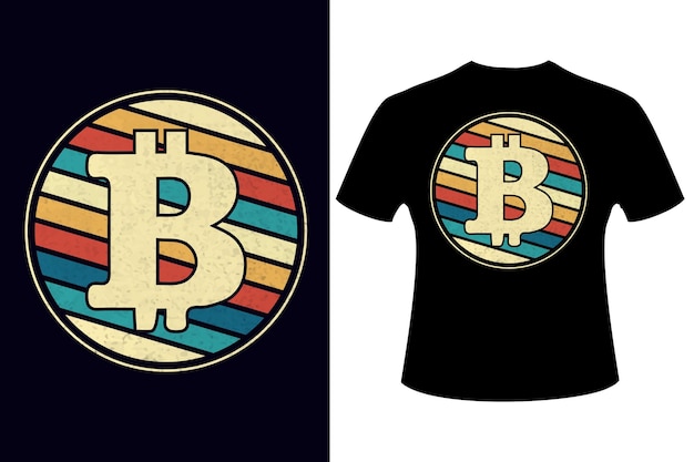 Best retro vintage bitcoin btc cryptocurrency tshirt design