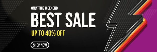 Best sale on weekend banner template