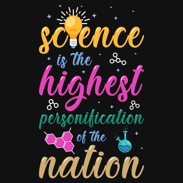 Best science typography tshirt design