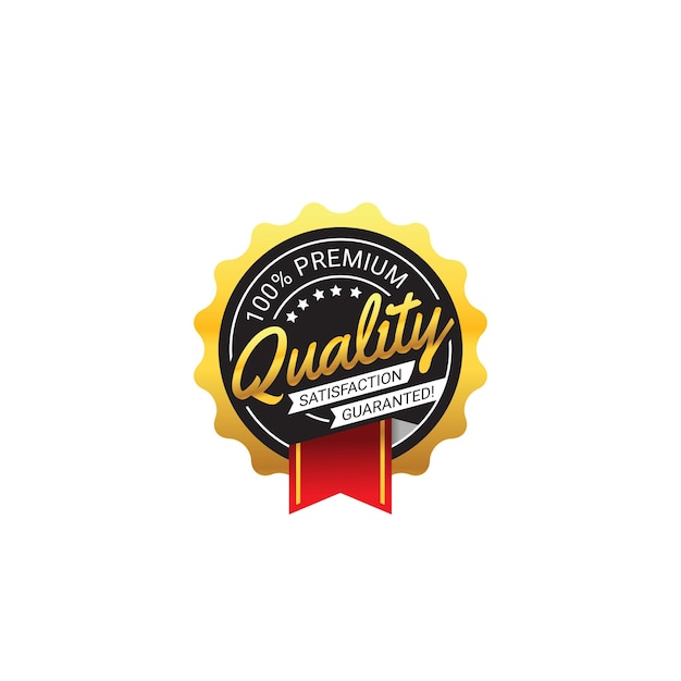 best seller 100 premium quality satisfaction guaranted business icon for product logo design