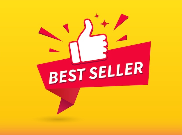 Best Seller Banner. Thumbs up.