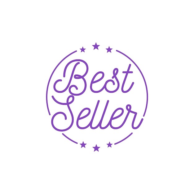 Vector best seller icon top selling badge label design template