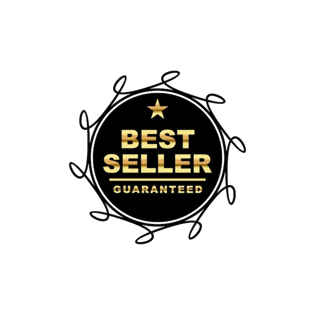 best seller unique badge logo design