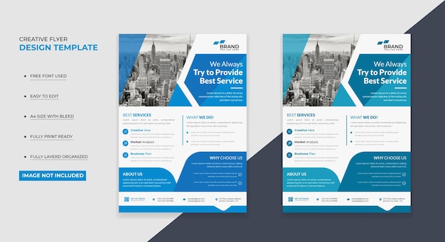 Best service provide digital business flyer design template easy to customize