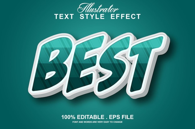 best text effect editable