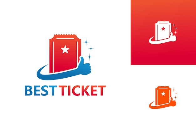 Best Ticket Logo Template Design Vector, Emblem, Design Concept, Creative Symbol, Icon