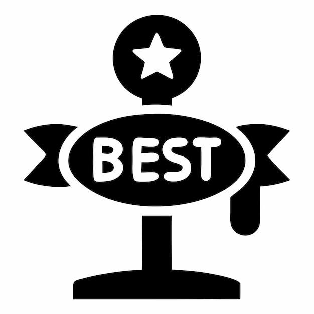 Vector best typography sign vector art