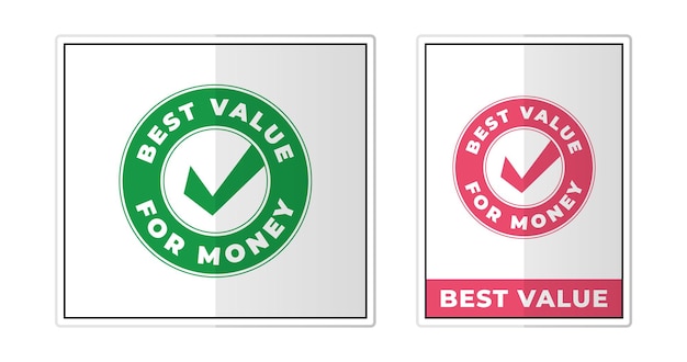 Vector best value for money sign label symbol icon vector illustration