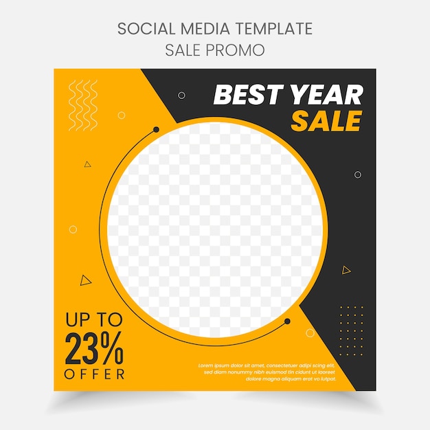 best year sale template social media