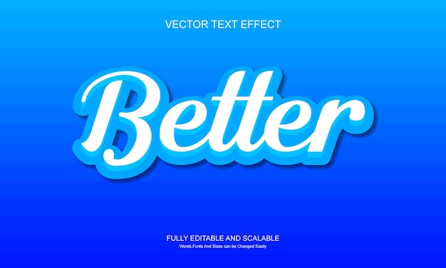 Better 3D Vector Text Effect Fully Editable High Resolution