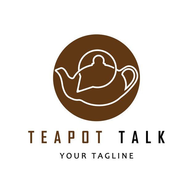 Beverage coffee and tea teapot logo vector illustration design