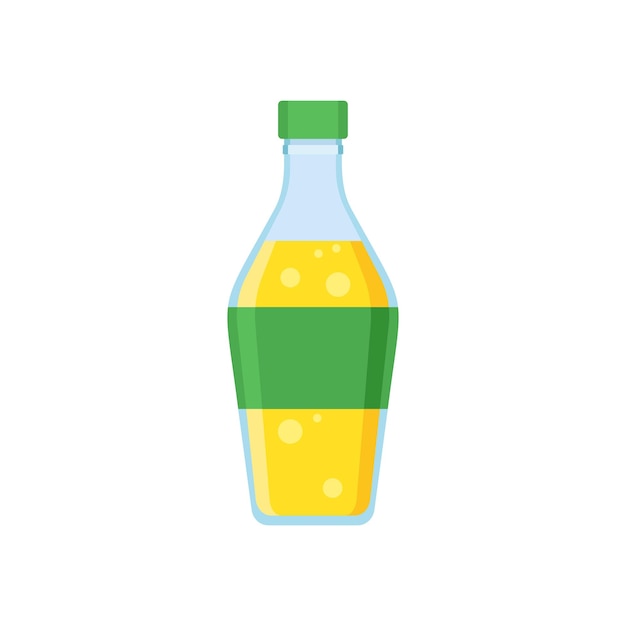 Beverages bottles soda lemon or orange and water Snack vector illustration