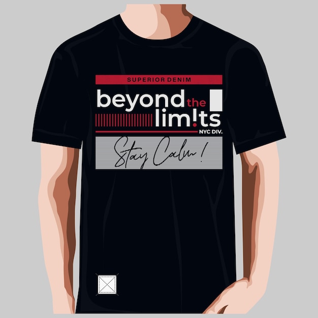 beyond the limits typography t shirt design and other uses Premium Vector