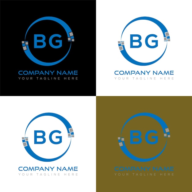 BG initial modern logo design vector icon template