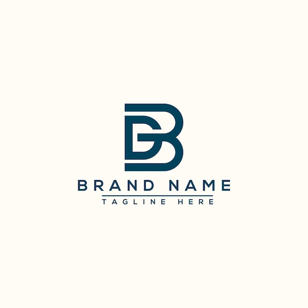 BG Logo Design Template Vector Graphic Branding Element