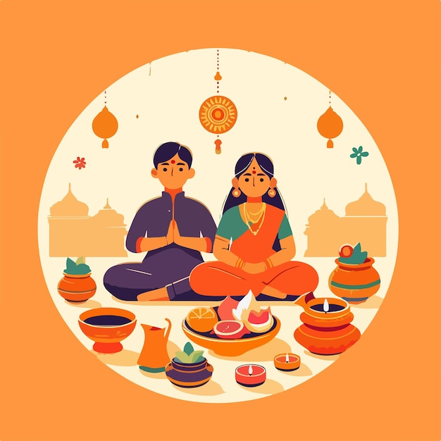 bhai dooj illustration